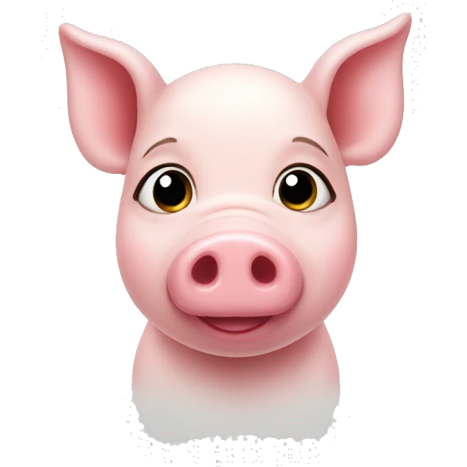 Little pink pig with beautiful eyes  emoji
