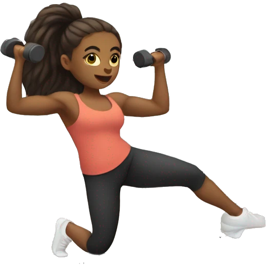 Girl working out in gym emoji