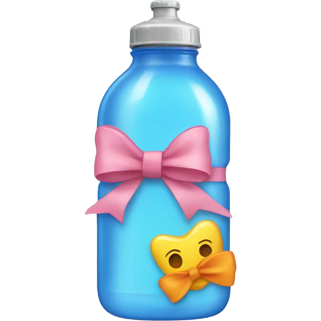 water bottle with a bow on it emoji