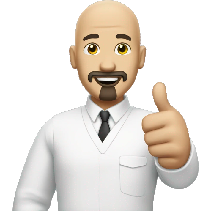 bald white with goatee thumbs up emoji