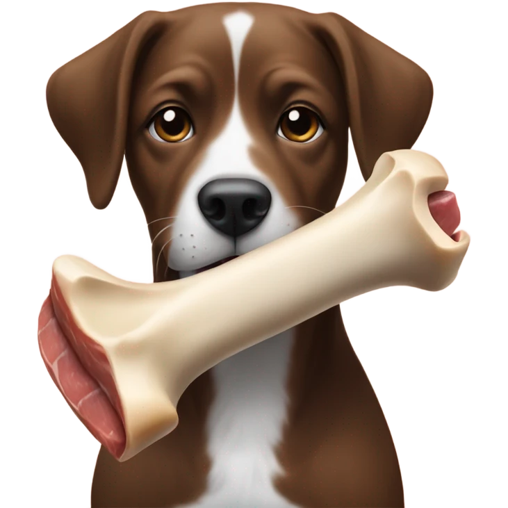 Dog with steakbone emoji