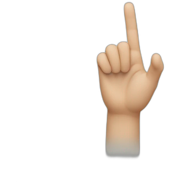 two Fingers showing small amount emoji