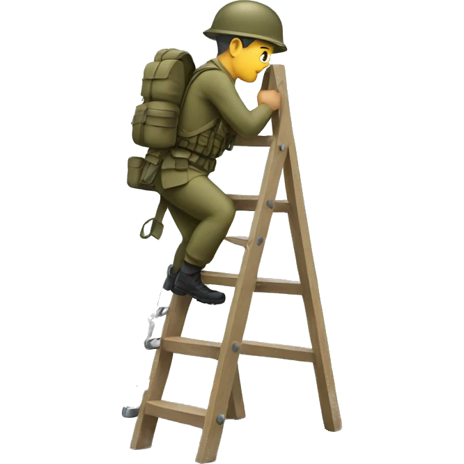 soldier climbing on a ladder emoji