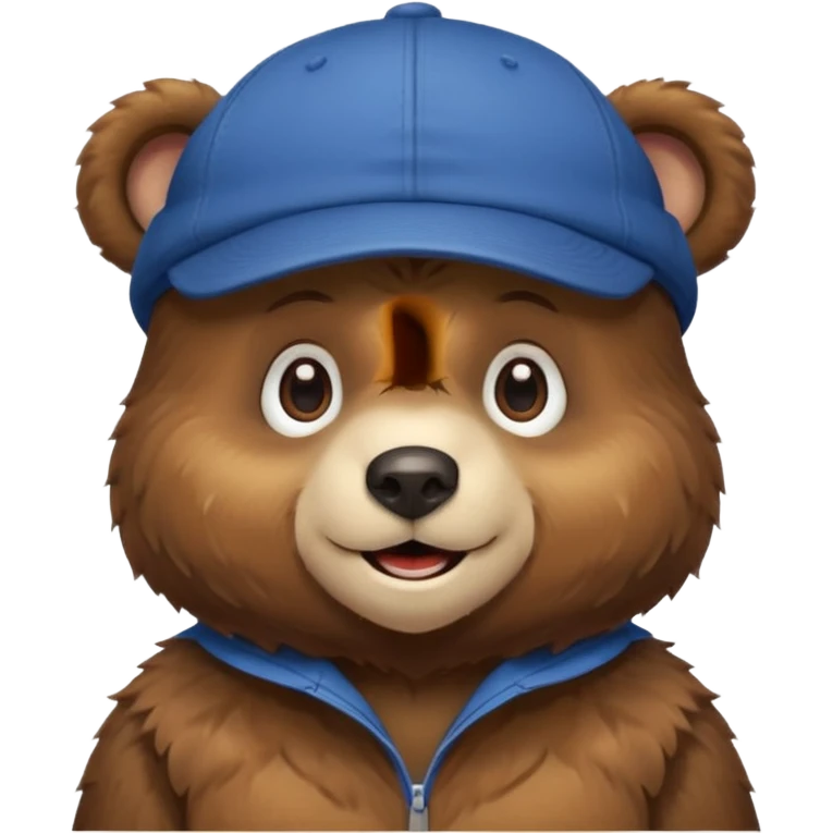 Bear with cap emoji