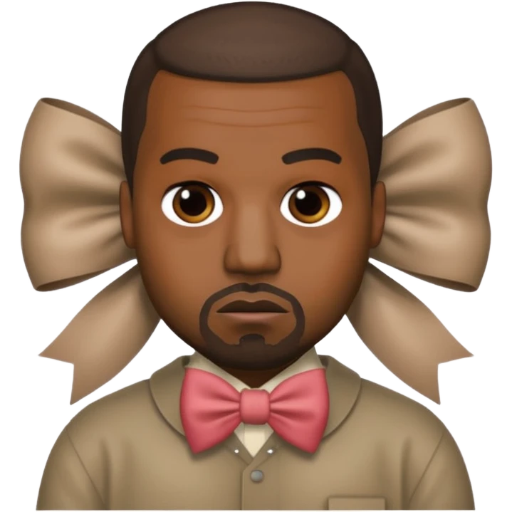 Kanye with a bow emoji