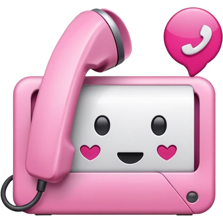mix light pink dark pink and white girly voicemail emoji