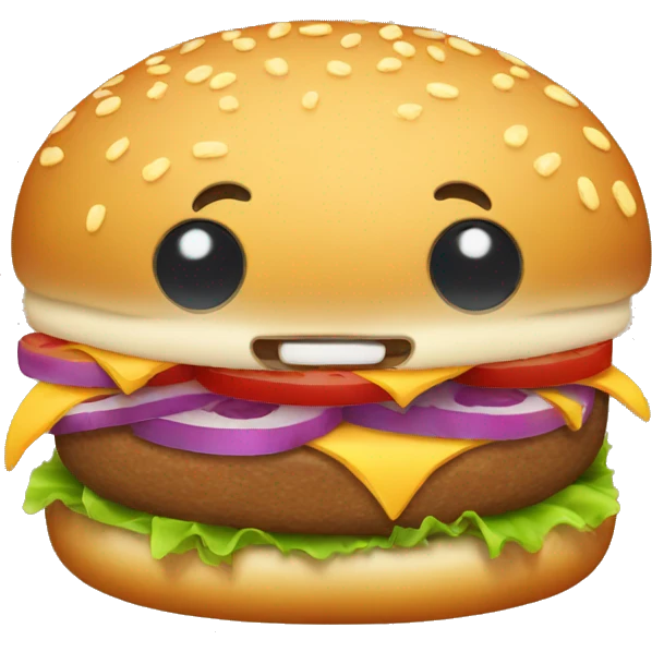 hamburger with fur emoji