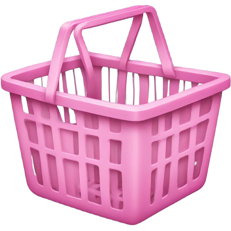 Pink empty shopping basket emoji