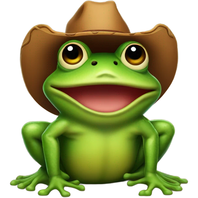 Cowboy frog emoji