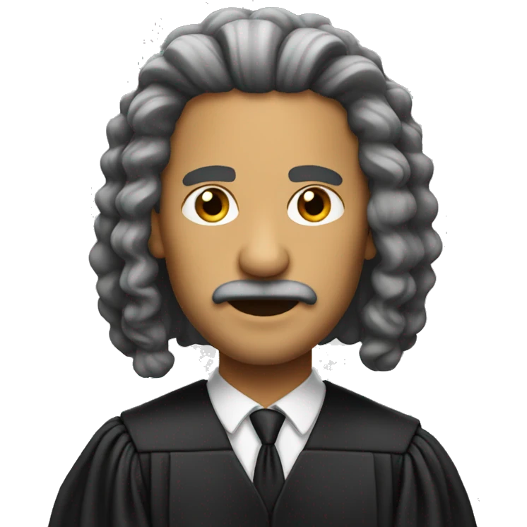 judge with hair emoji