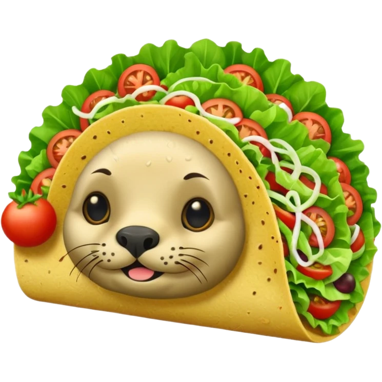 a seal as a taco  emoji