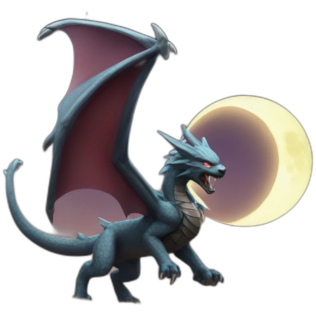 a dragen vs moon emoji