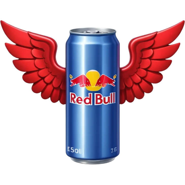 Red Bull with wings emoji
