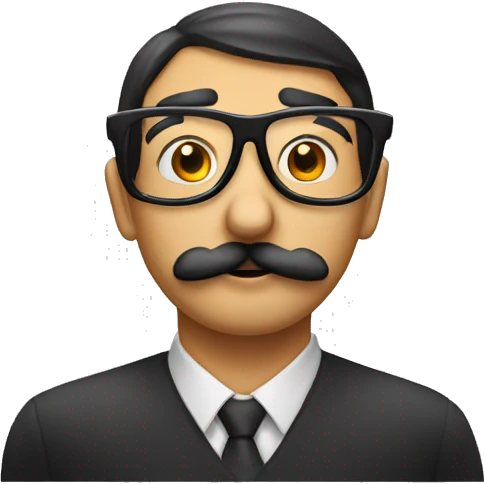 glasses mustache and nose with eyebrows disguise  emoji