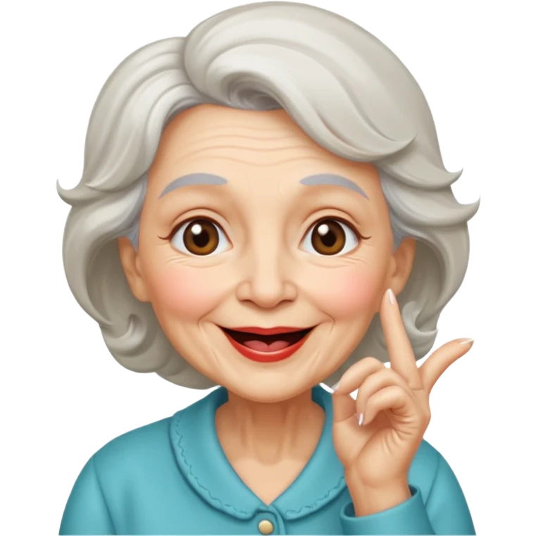 old woman blowing a kiss 😘 emoji