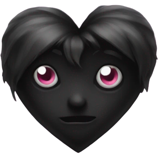 Goth heart emoji