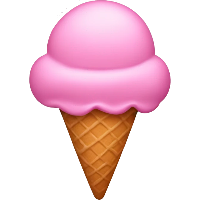 Ice cream pink emoji