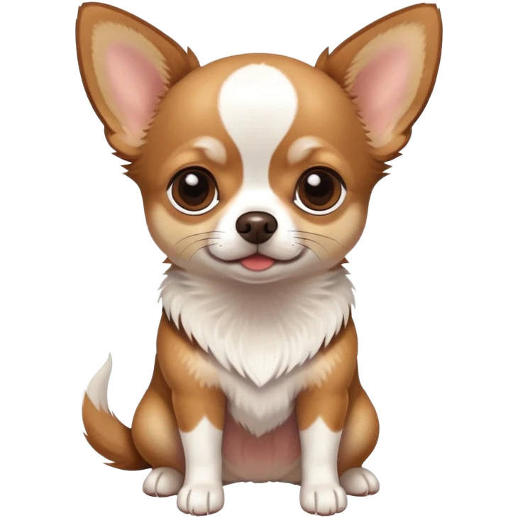 Chihuahua brown and white emoji