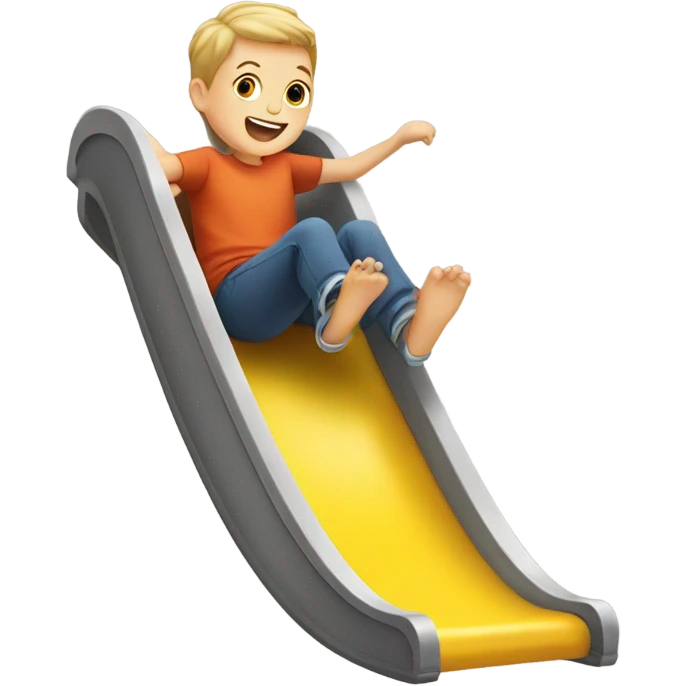Kid sliding down a slide  emoji