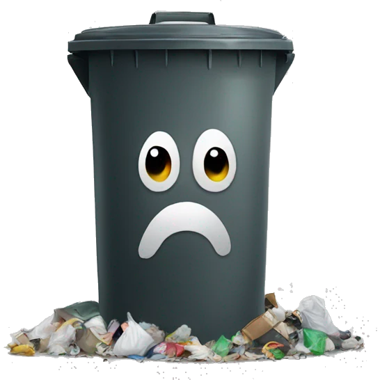 garbage in the street emoji