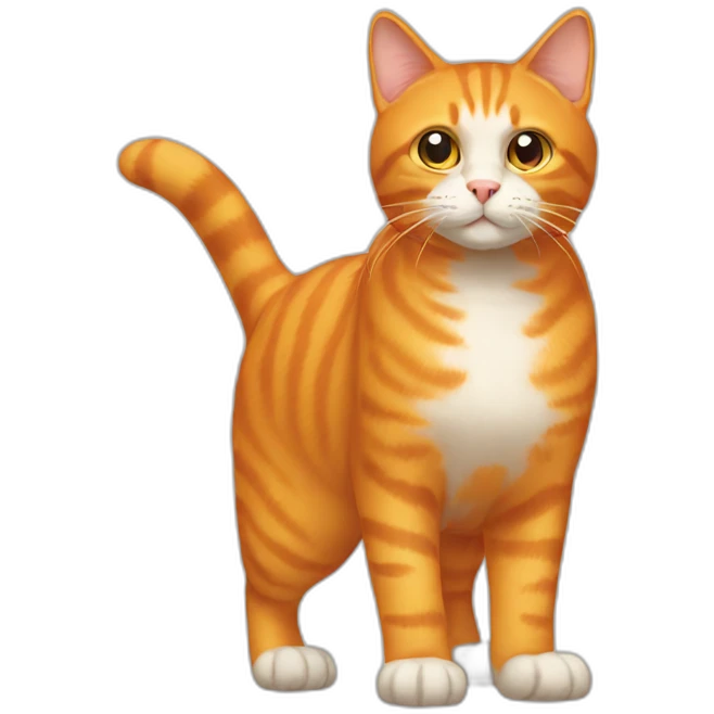 Orange standing cat  emoji