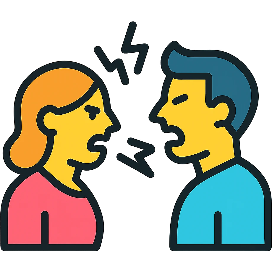a couple arguing emoji