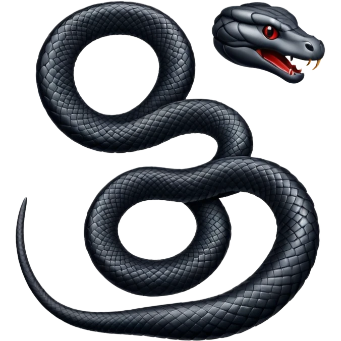 Una vibora negra emoji