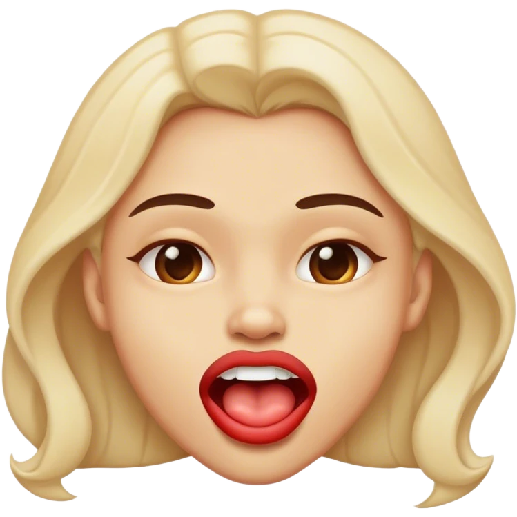 Bitting lip emoji