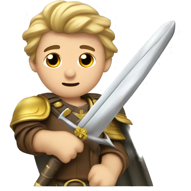 Arcángel Miguel con espada y alas emoji