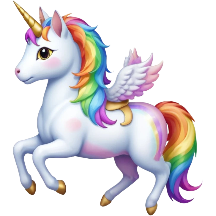 cat riding unicorn emoji