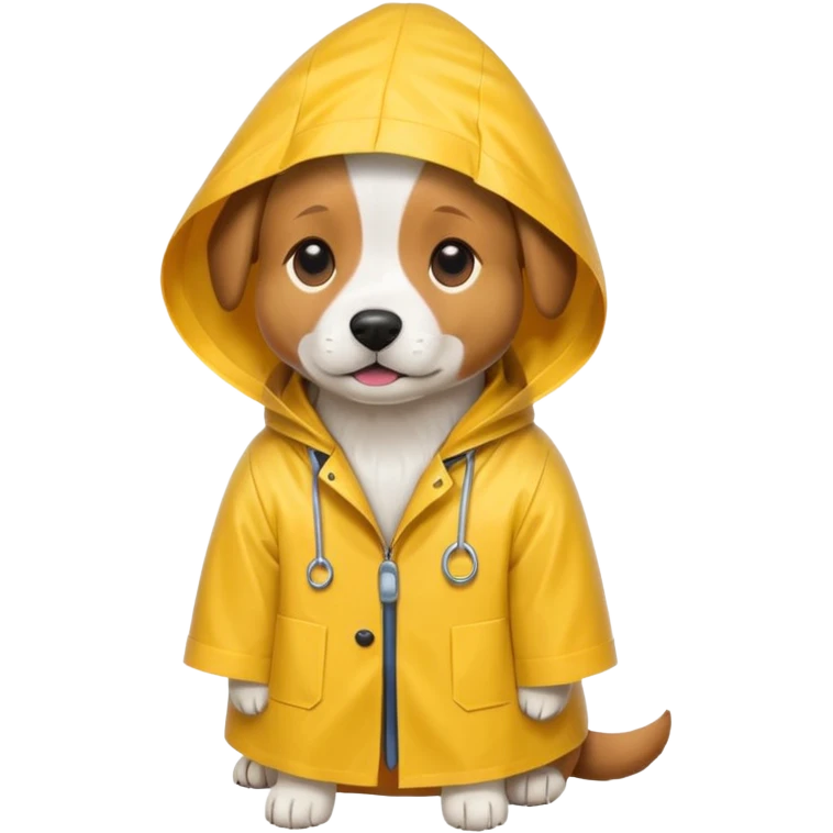 dog wearing a raincoat emoji