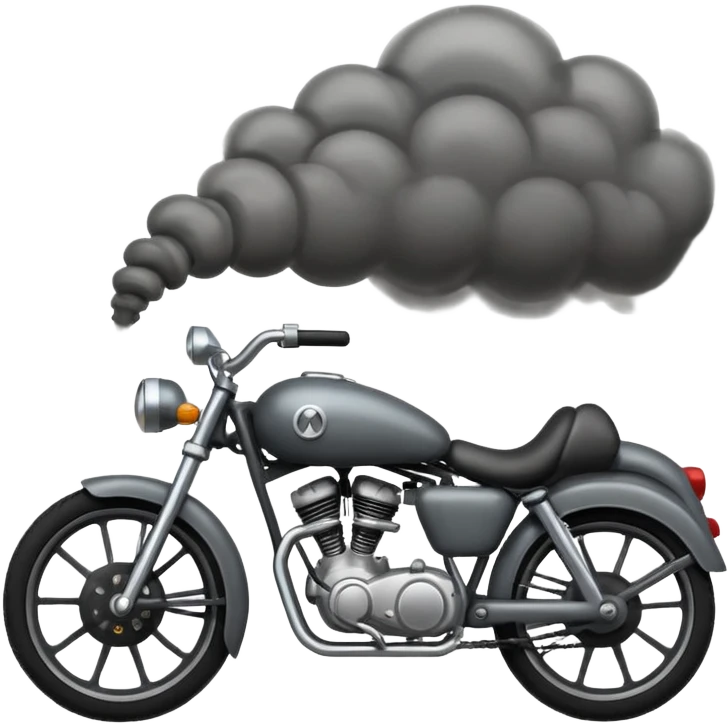 vehile pollution bike or car or lorry emoji
