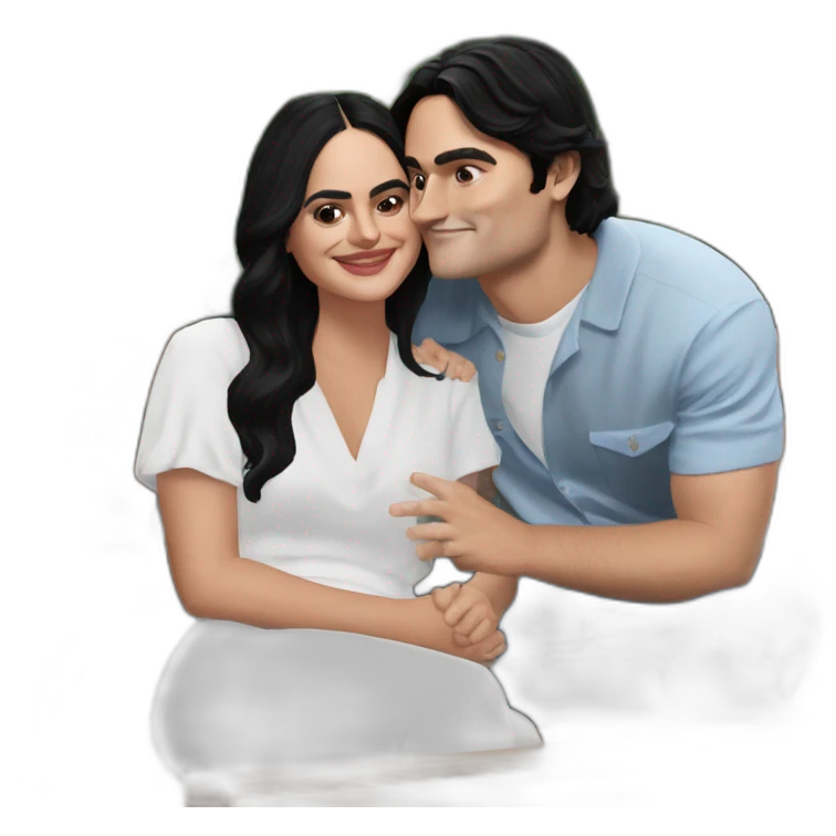 Madeleine petch avec Camila Mendes qui s'embrassent emoji