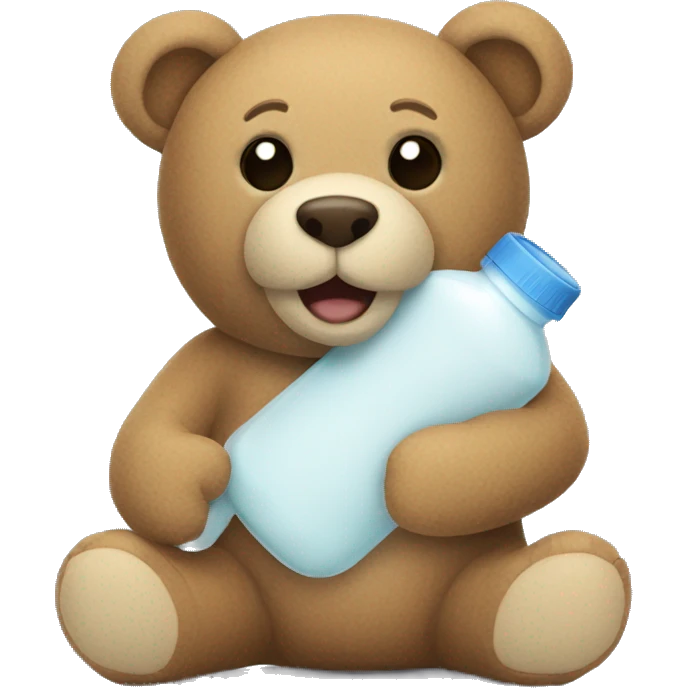 Teddy Holding a hot water bottle  emoji