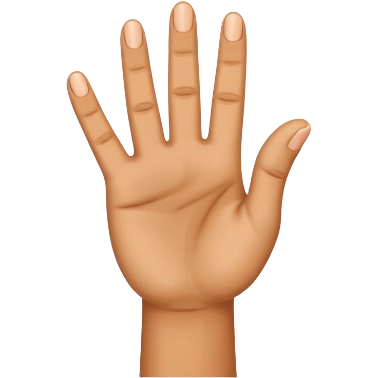 Mano con 3 dedos levantados emoji