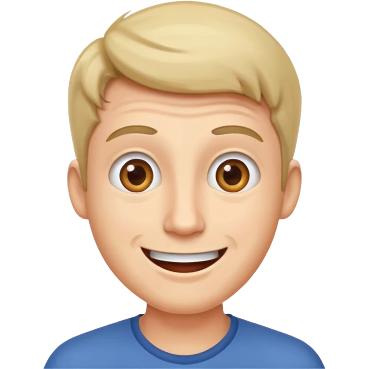 приятно удивленный мужчина  emoji