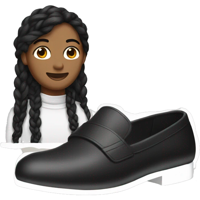 black loafers and white leg warmers emoji