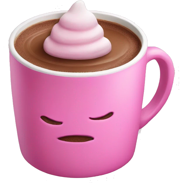 pink hot chocolate emoji