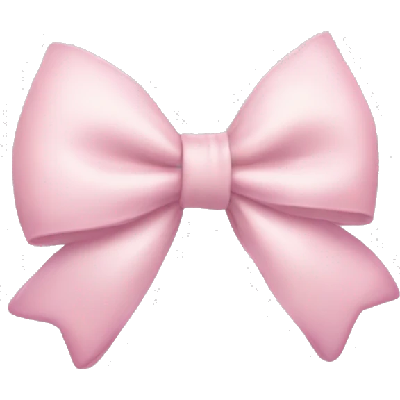 Aesthetic light pink bow emoji