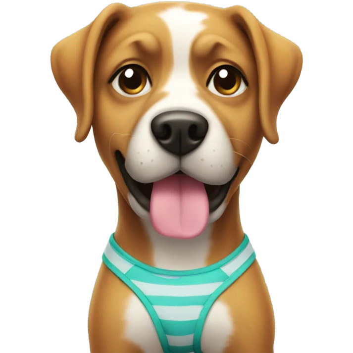 Dog with bikini emoji