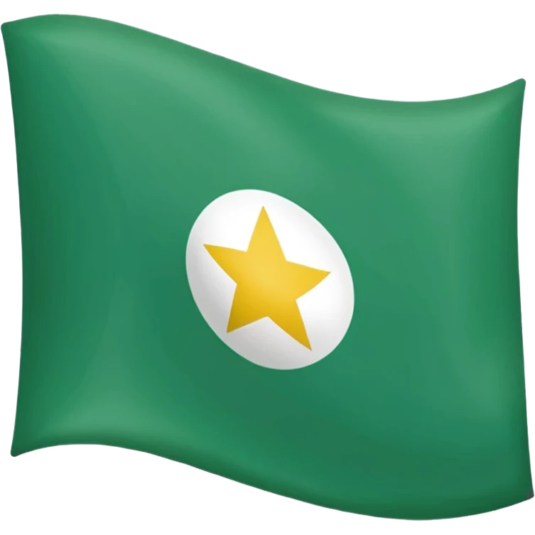 bandera con solo tres franjas horizontales de la misma anchura: verde (superior), blanca (centro), verde (inferior). Misma imagen, franja blanca sin esfera. emoji