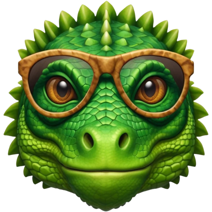 capitalist iguana head with sunglasses emoji