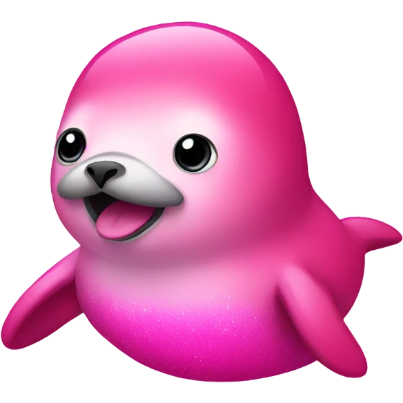 Hot pink Foca with sparkles emoji