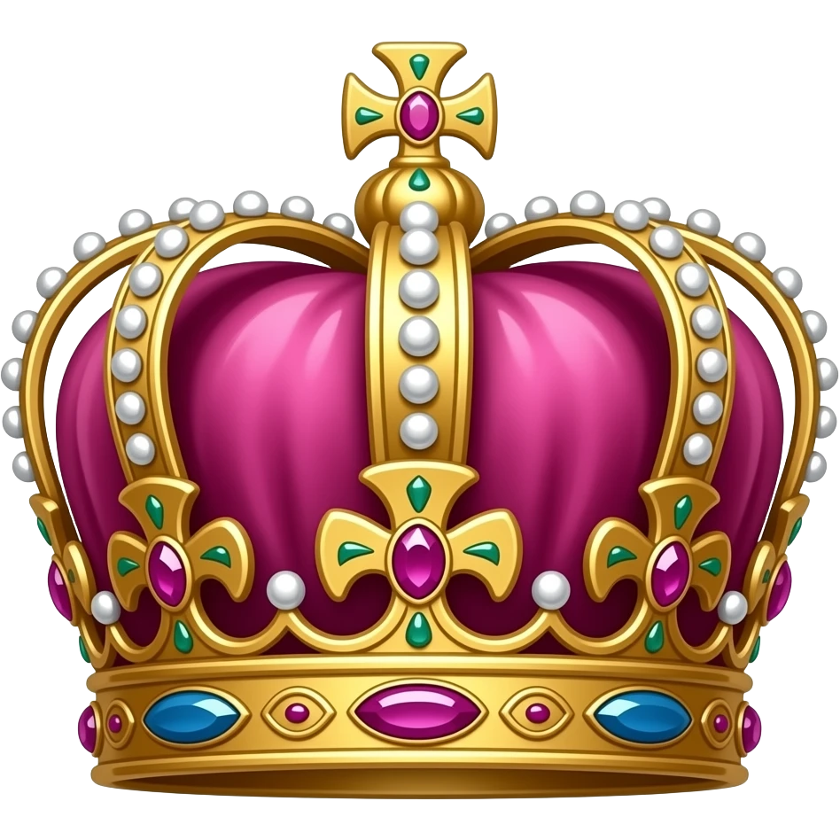 Pink queen crown emoji