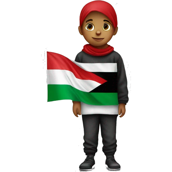 kid with palestine flag emoji