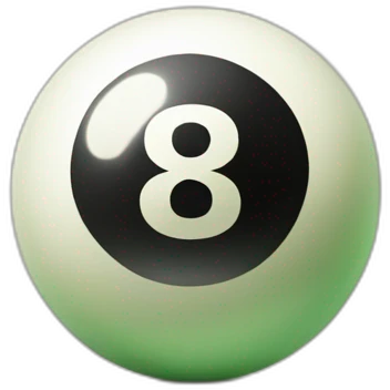 Billiard ball with the number "8A". emoji