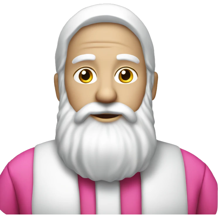 White Santa Claus with pink suit emoji