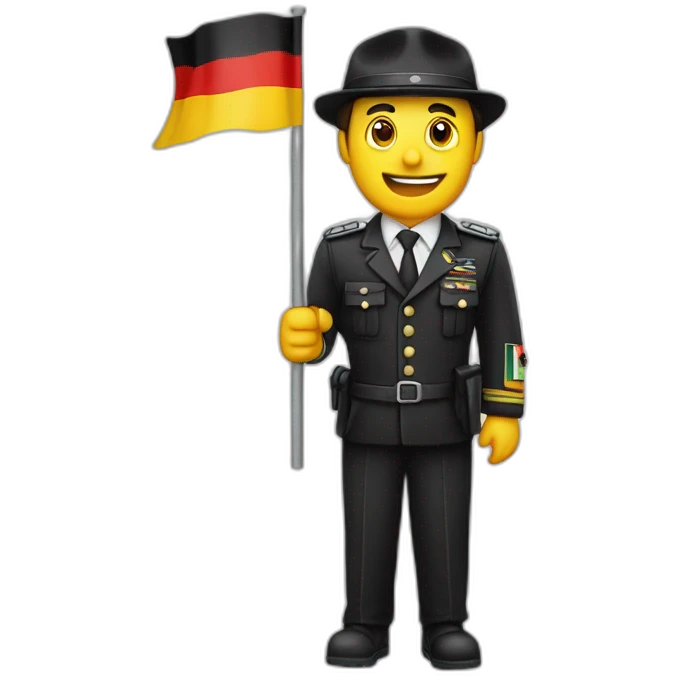 Schwarzer Mann mit Deutschland Flagge emoji