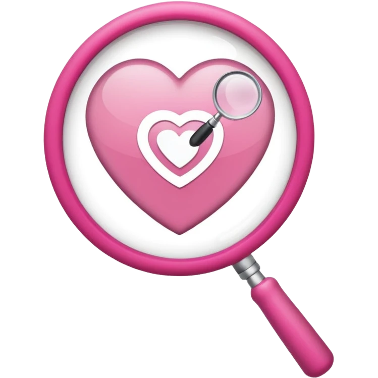 mix light pink dark pink and white girly wifi internet logo with a magnifying glass emoji