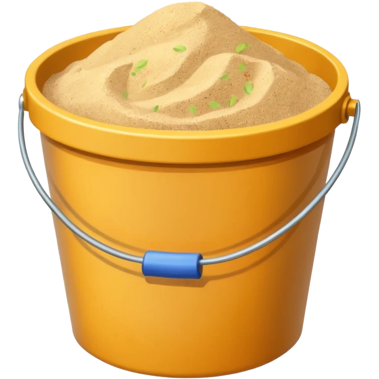 A bucket of sand emoji